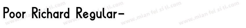 Poor Richard Regular字体转换